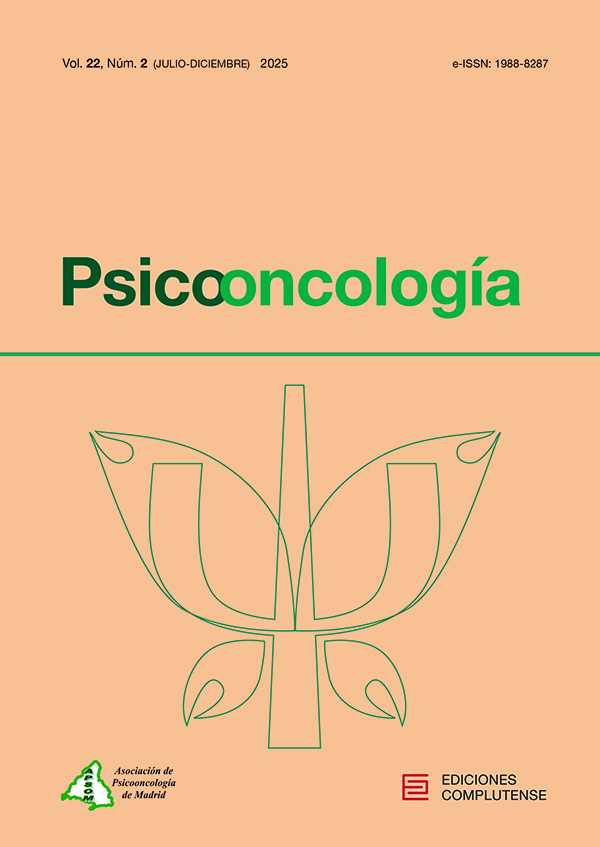 Cubierta Psicooncología 22 (2)2025