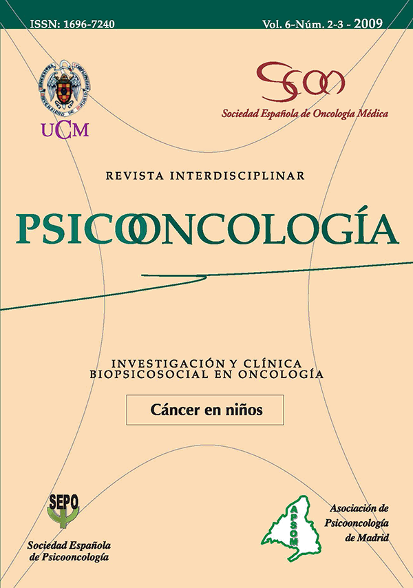 cubierta Psicooncología vol 6-2-3 (2009)