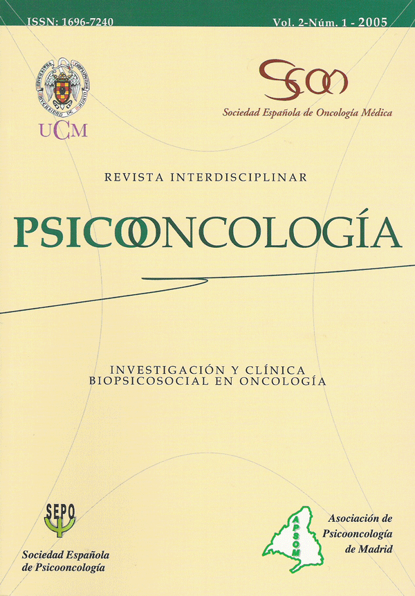 Cubierta de Psicooncología Vol. 2, Núm. 1 (2005)