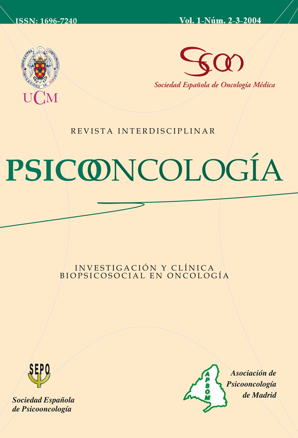 Cubierta de Psicooncología Vol. 1, Núm. 2-3 (2004)