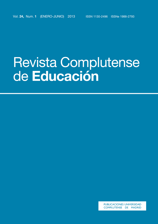 Cubierta Revista Complutense de Educación Vol. 24, Núm. 1 (2013)