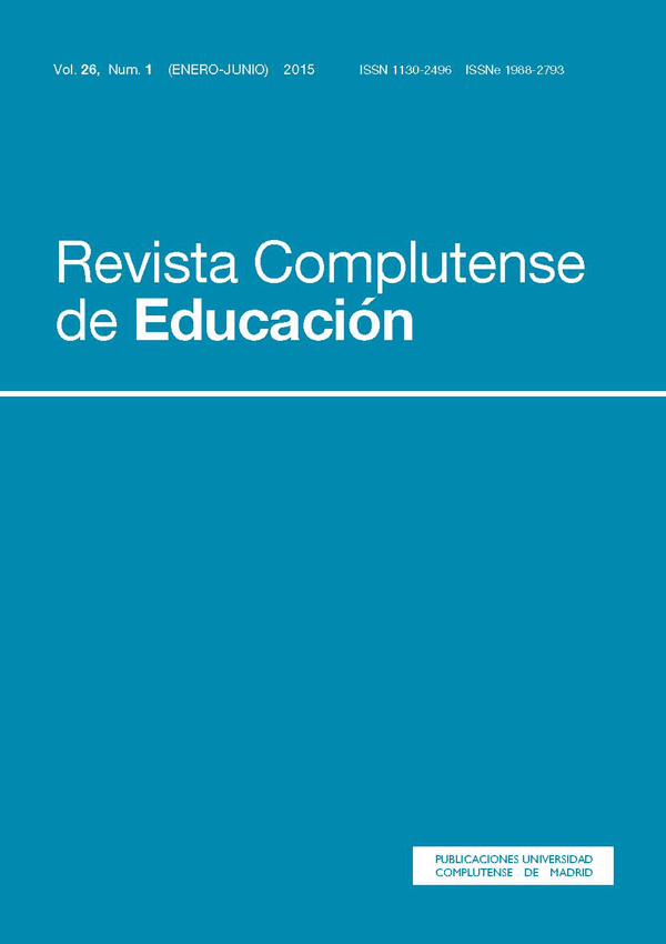 Cubierta Revista Complutense de Educación vol 26 nº1 (2015)