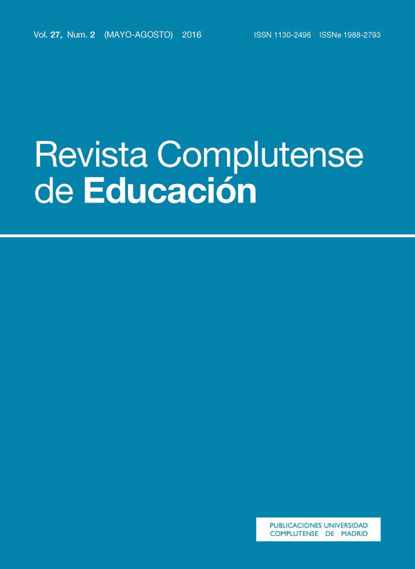 Cubierta Revista Complutense de Educación Vol. 27 Núm. 2