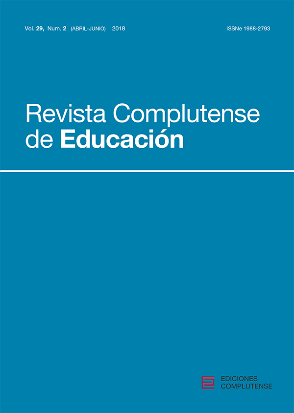 Cubierta de Revista Complutense de Educación Vol. 29, Núm. 2 (2018)