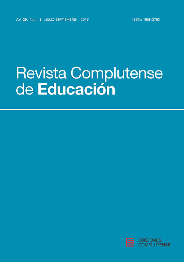 Cubierta Revista Complutense de Educación vol 29, nº3 (2018)