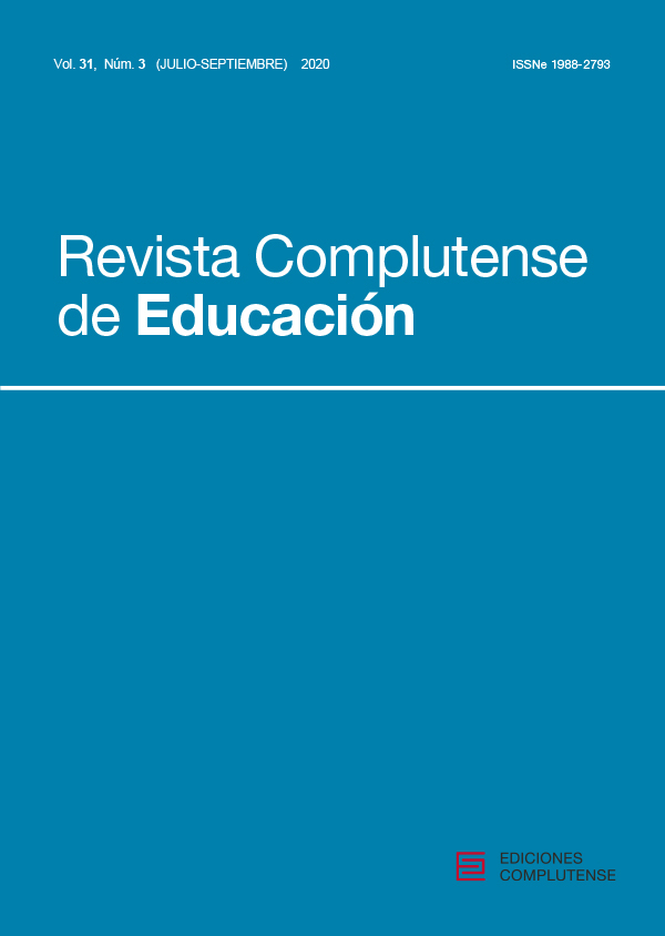 Cubierta Revista Complutense de Educación Vol. 31, Núm. 3 (2020)