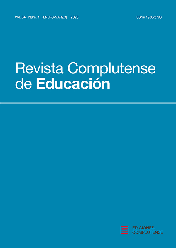 Cubierta Revista Complutense de Educación vol 34 (1)2023