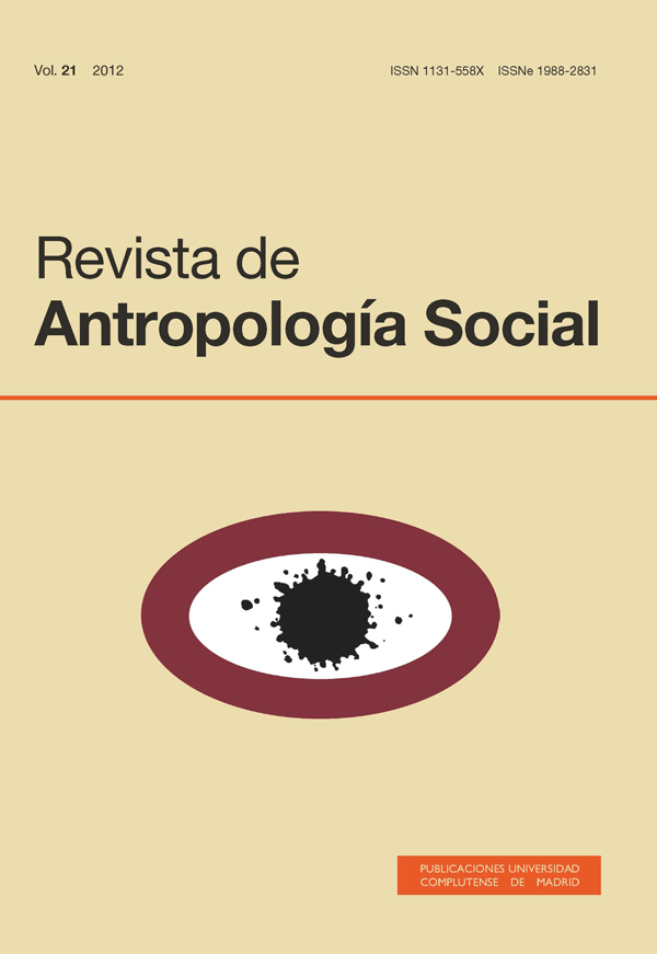 Cubierta Revista de Antropología Social vol 21