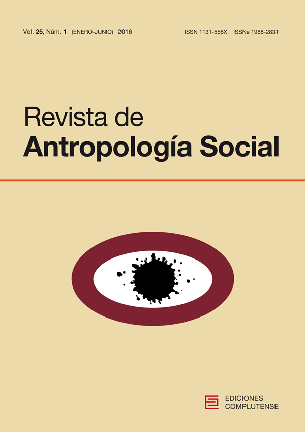 Cubierta Revista de Antropología Social vol 25 nº1 (2016)