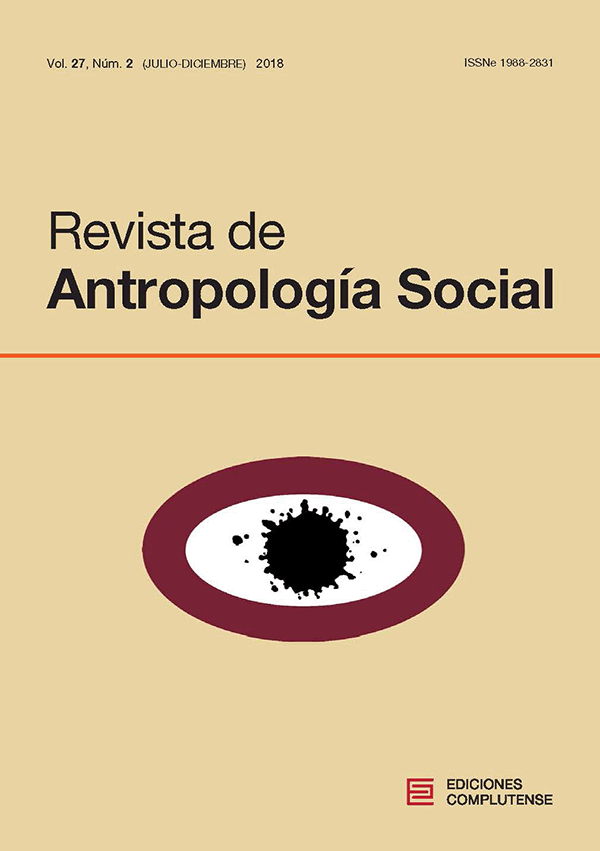 Cubierta Revista de Antropología Social vol 27, nº2 (2018)