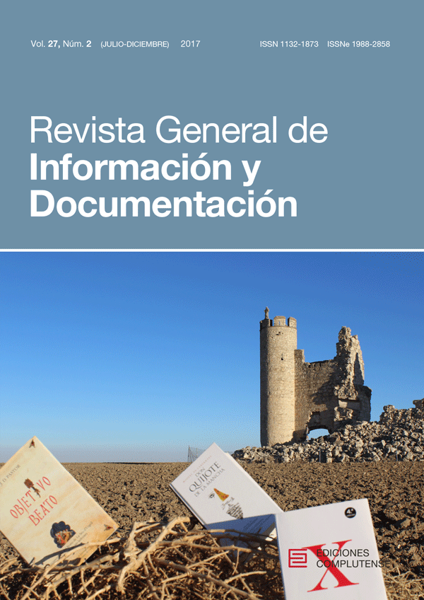 Cubierta de Revista General de Información y Documentación Vol. 27, Núm. 2 (2017)
