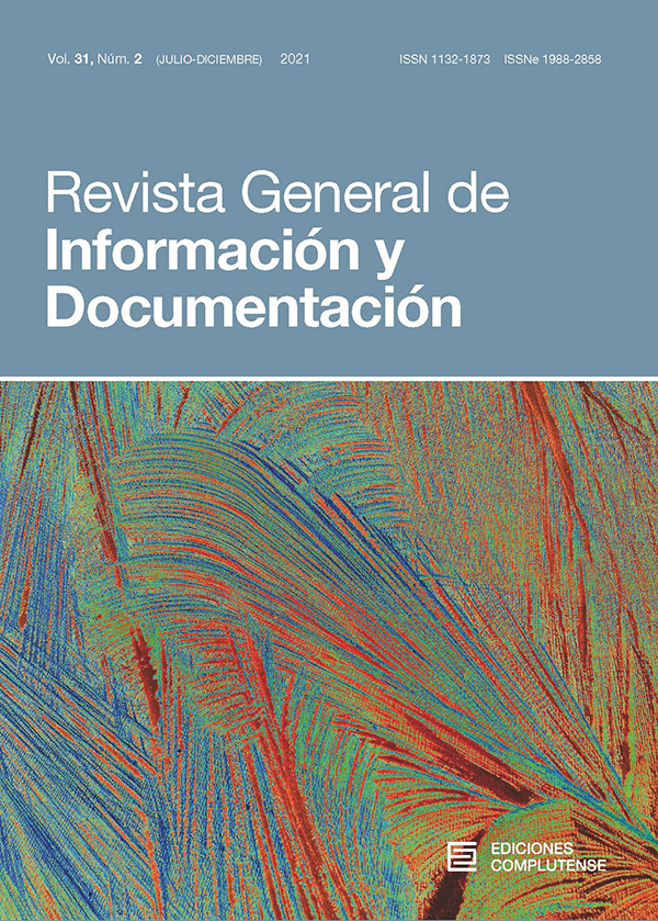 Cubierta Revista General de Información y Documentacion 31(2) 2021