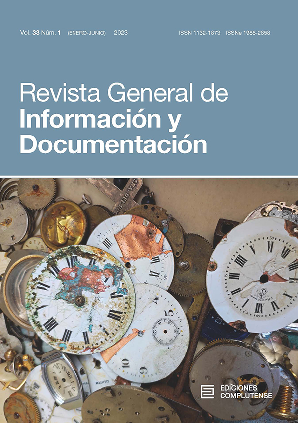 Cubierta Revista General de Información y Documentación 33 (1)2023