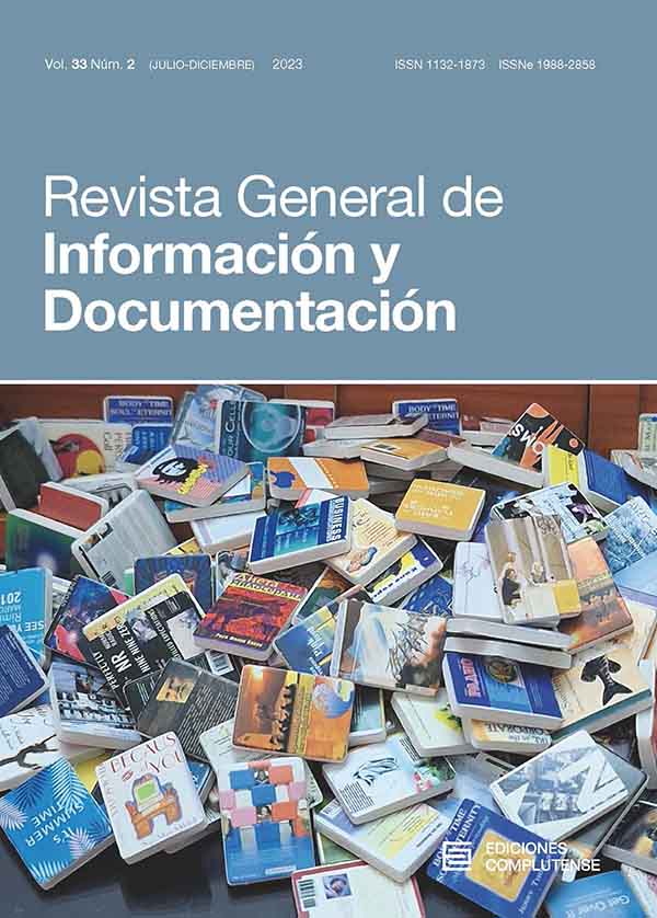 Cubierta Revista General de Información y Documentación 33 (2) 2023