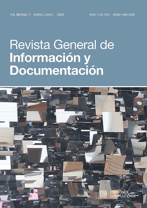 Cubierta Revista General de Información y Documentación 34 (1) 2024