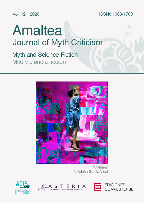 Cubierta del volumen 12 de Amaltea "Mito y ciencia ficción"