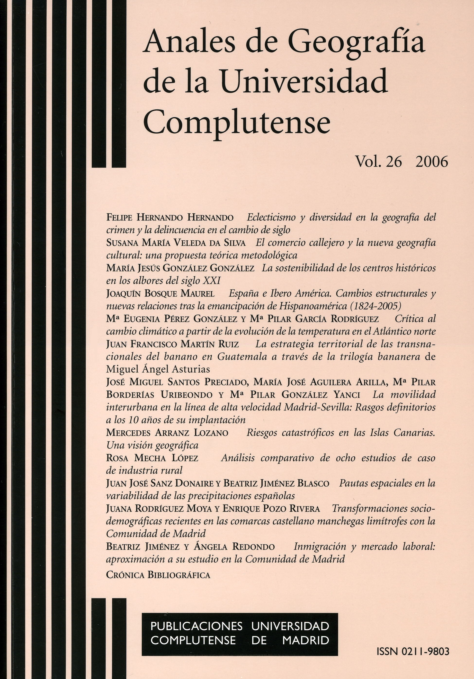 Cubierta de Anales de Geografía Vol. 26 (2006)