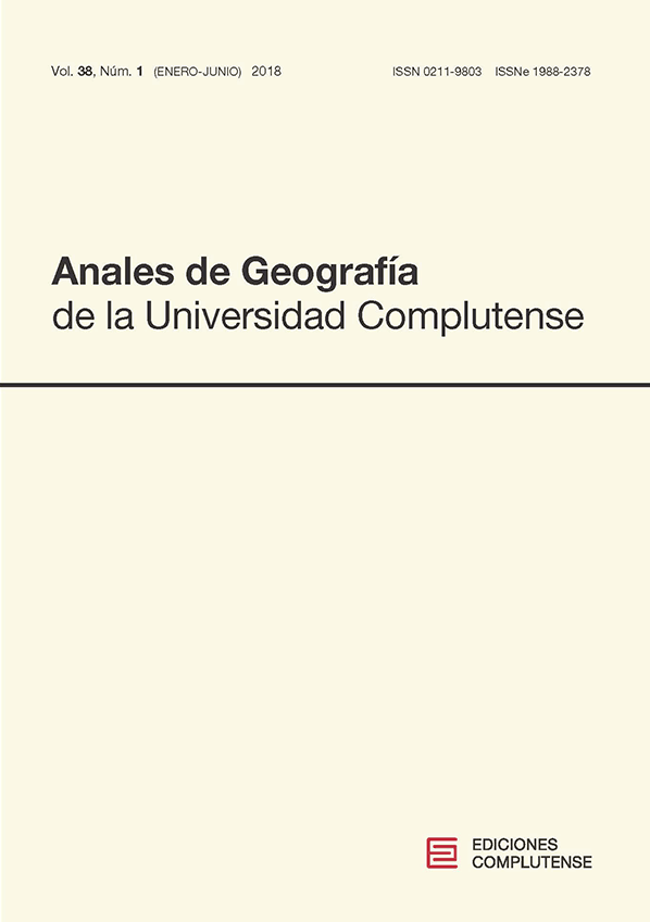 Cubierta Anales de Geografía vol 38, nº1 (2018)