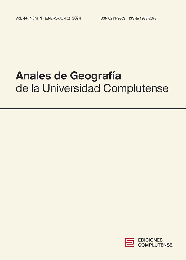 Cubierta Anales de Geografía 44 (1)2024