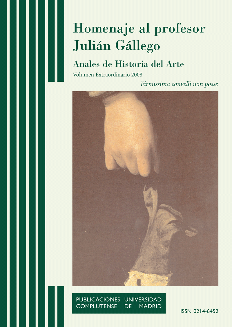 Cubierta de Anales de Historia del Arte Vol. Extra. Homenaje a Julian Gállego