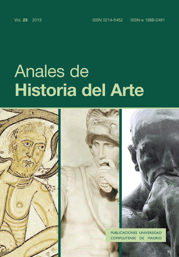 Cubierta Anales de Historia del Arte vol 23 (2013)