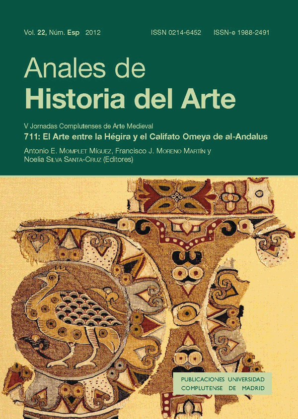 cubierta Anales de Historia del Arte vol 22 nº especial II