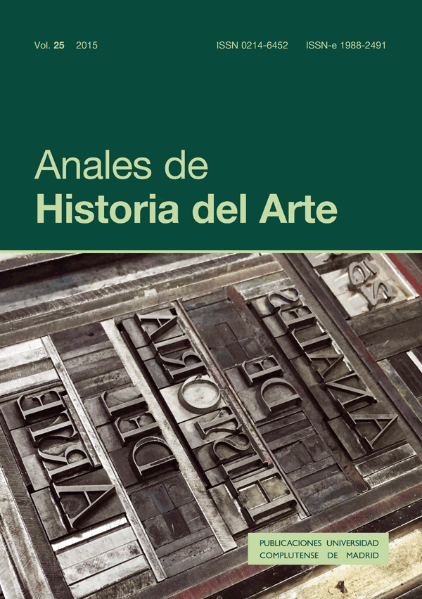 Cubierta Anales de Historia del Arte, vol 25 (2015)