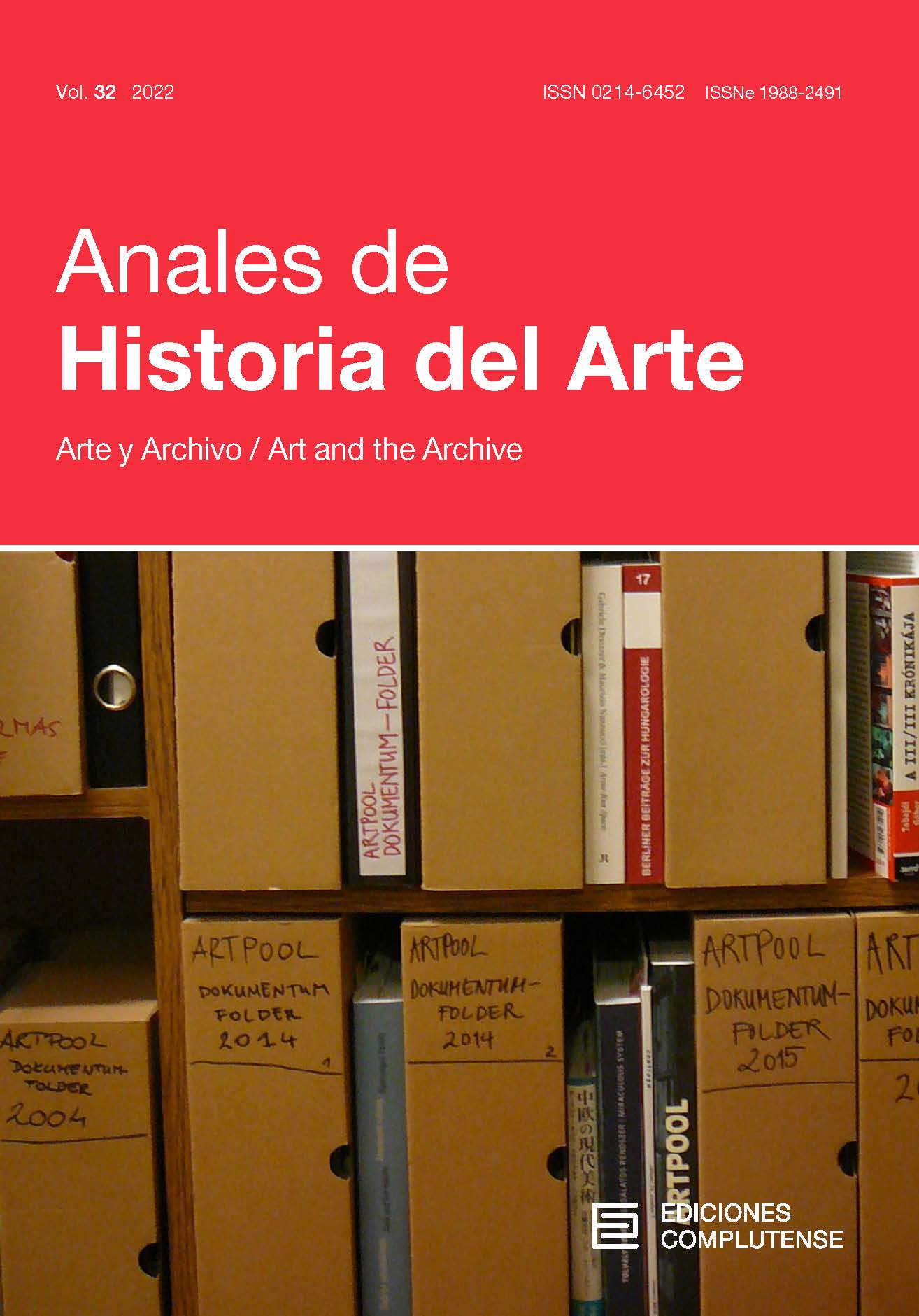 Cubierta Anales de Historia del Arte vol 32 (2022)