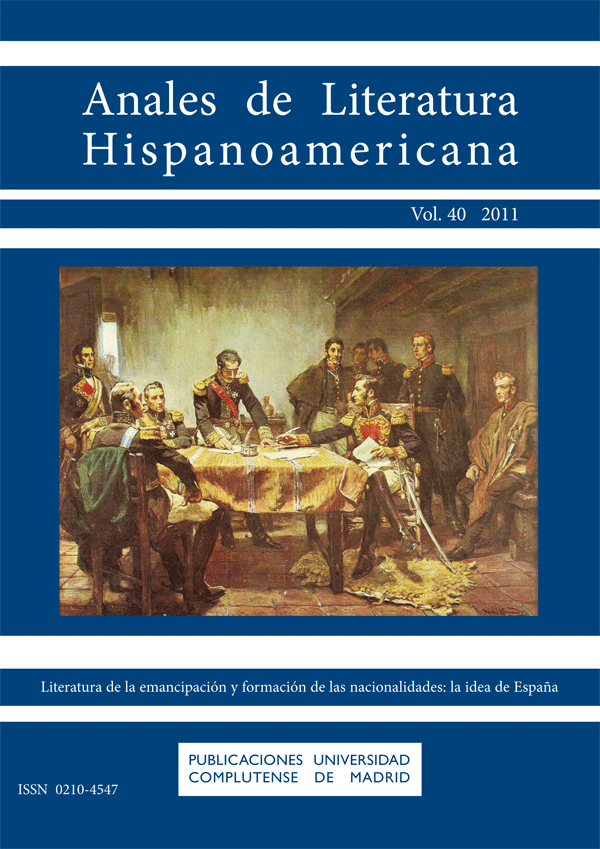 Portada Anales de Literatura Hispanoamericana Vol 40 (2011): Literatura de la emancipación y formación de las nacionalidades: la idea de España