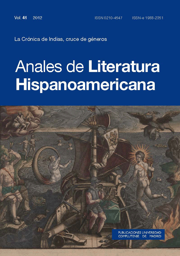 Cubierta Anales de Literatura Hispanoamericana vol 41 (2012)
