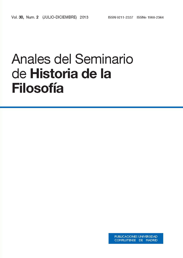 cubierta Anales del Seminario de Historia de la Filosofía 30-2 (2013)