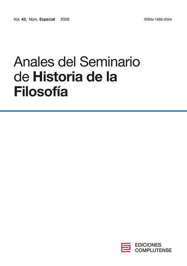 Cubierta Anales del Seminario de Historia de la Filosofía 43 especial (2026)
