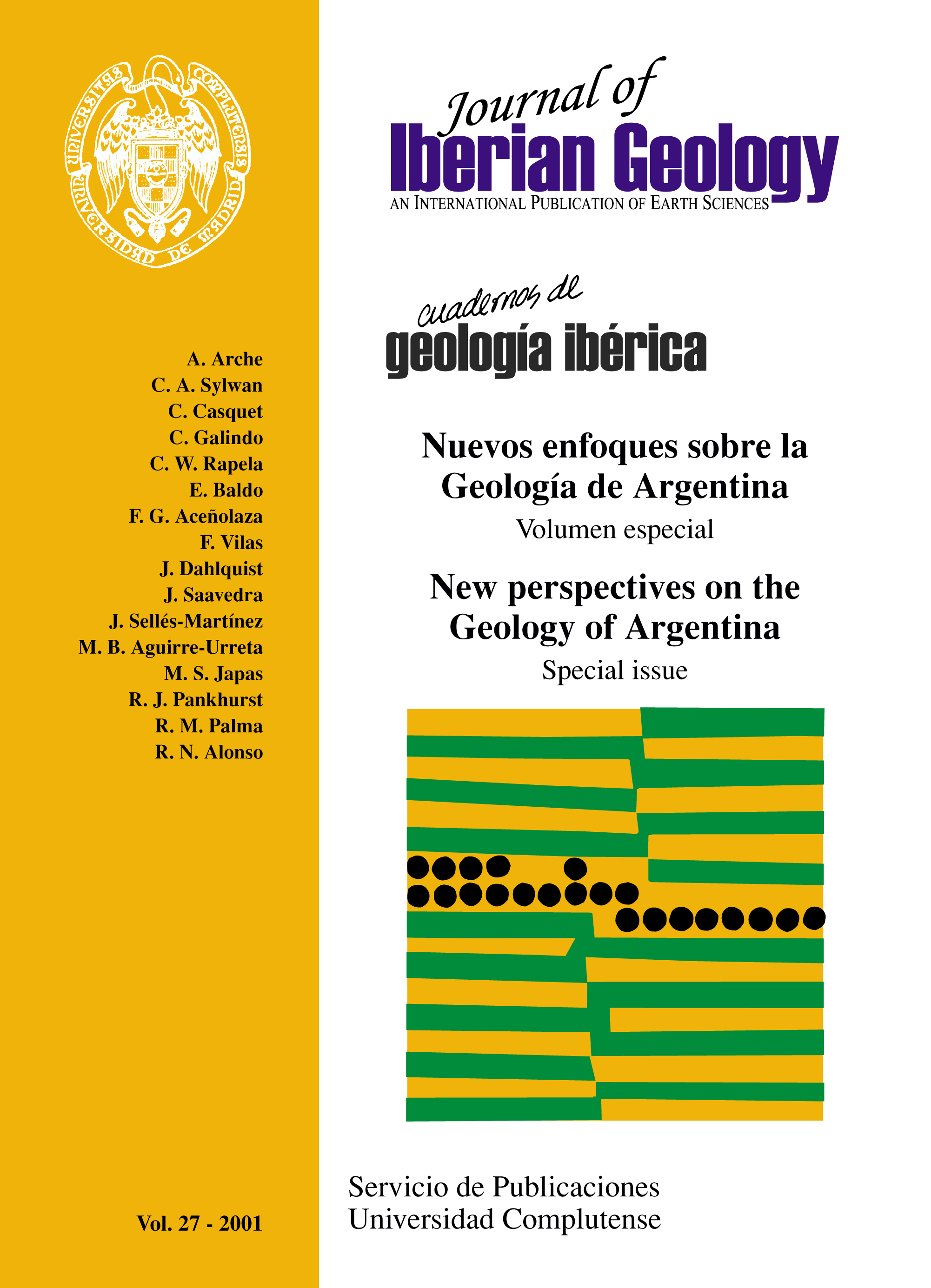 					View Vol. 27 (2001): New perspectives on the Geology of Argentina
				
