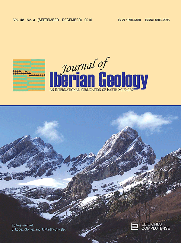 Cover Journal of Iberian Geology Vol. 43, Nº 3