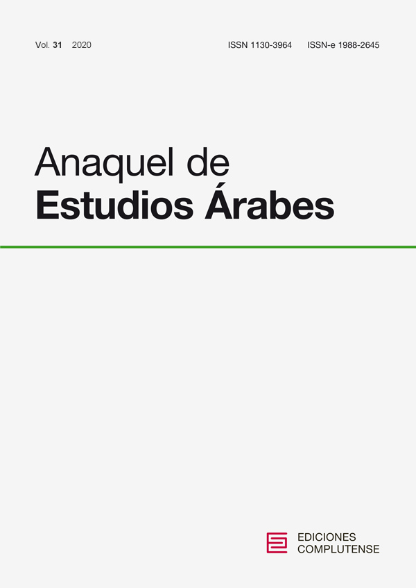 Cubierta de Anaquel de Estudios Árabes Vol. 31 (2020)