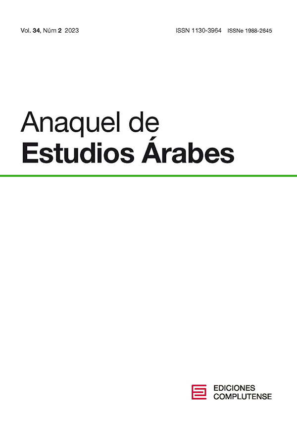 Cubierta Anaquel de Estudios Árabes 34(2) 2023