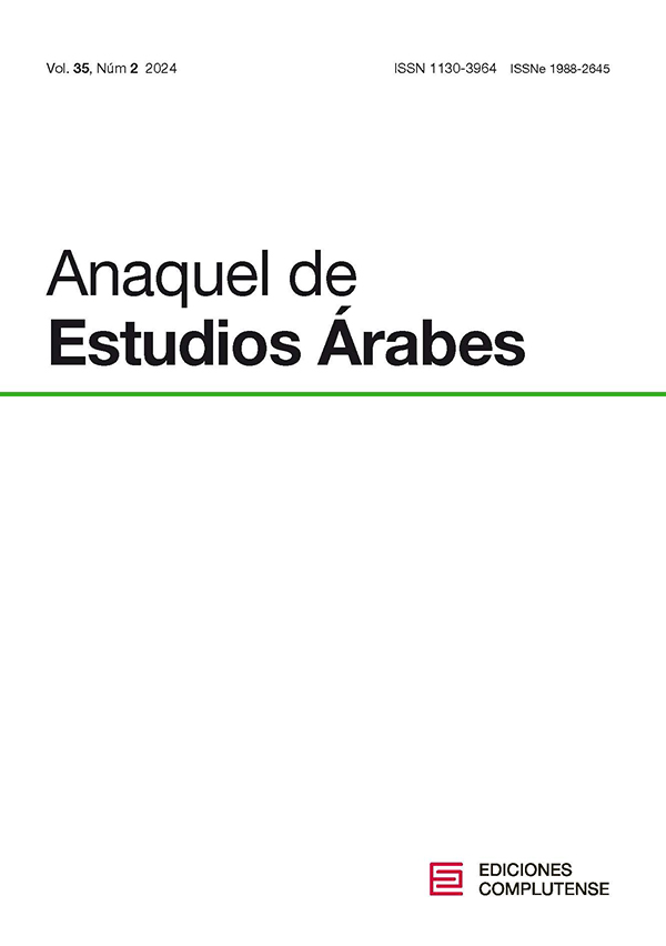 Cubierta Anaquel de Estudios Árabes 35 (2) 2024