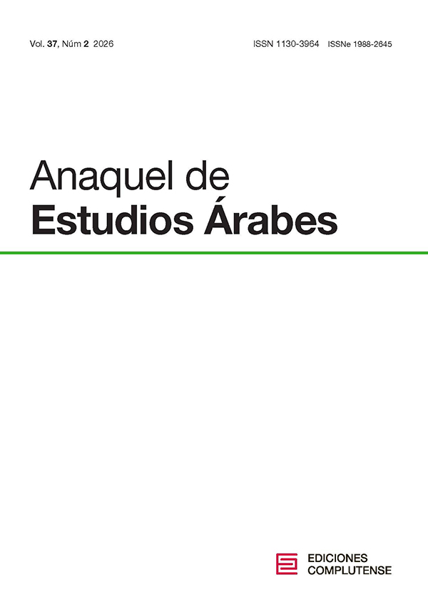 Cubierta Anaquel de Estudios Árabes 37 (2)2026