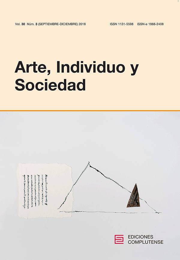 Cubierta Arte, Individuo y Sociedad vol 30, nº3 (2018)