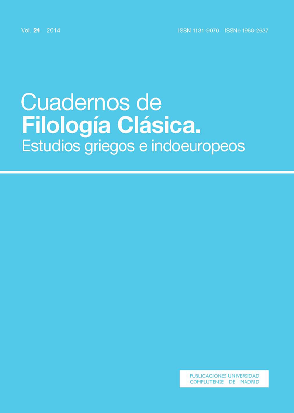 Cubierta Cuadernos de Filología Clásica. Estudios griegos e indoeuropeos vol 24 (2014)