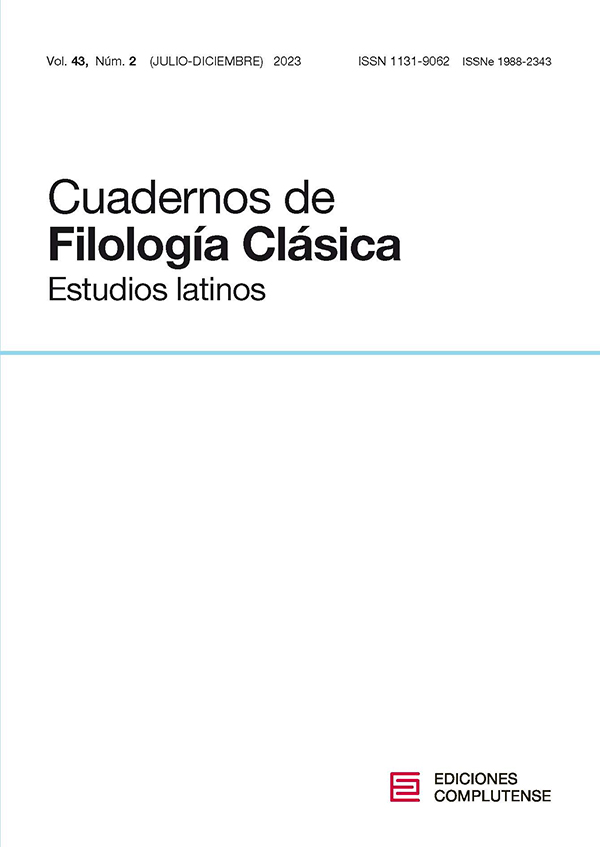 Cubierta Cuadernos de Filología Clásica, estudios latinos 43 (2)2023
