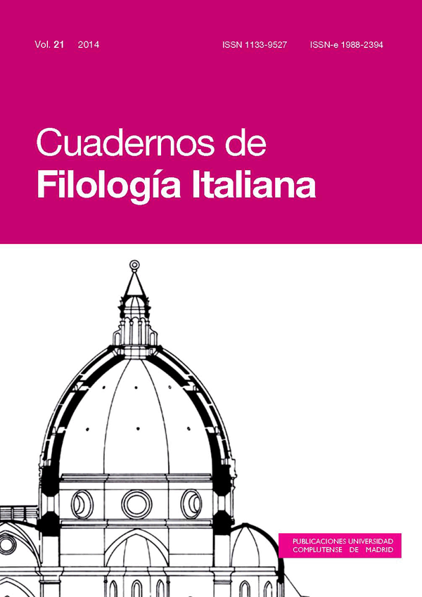 Cubierta Cuadernos de Filología Italiana vol 21 (2014)