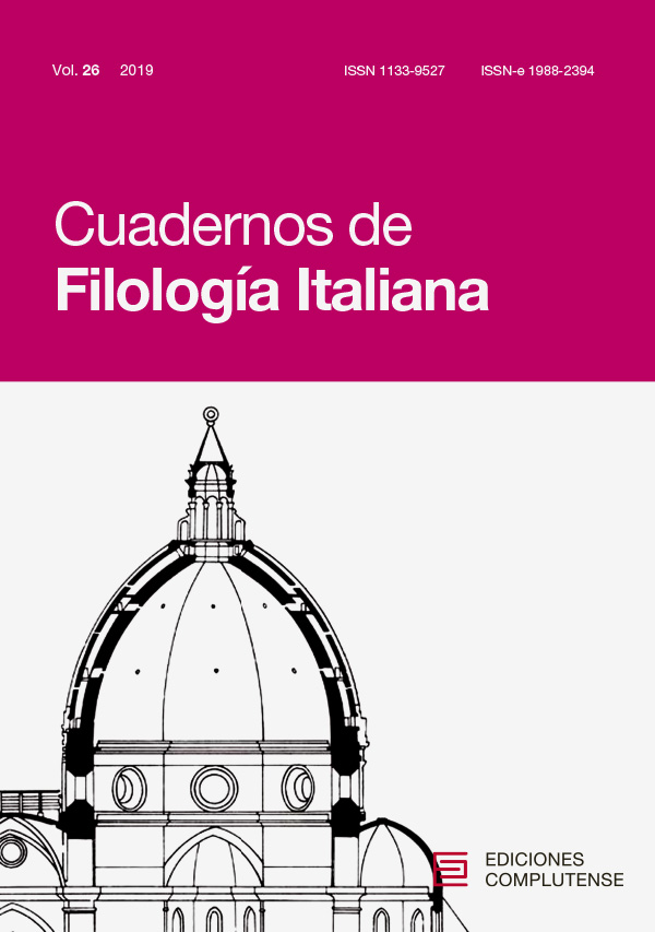 Cubierta de Cuadernos de Filología Italiana Vol. 26 (2019)