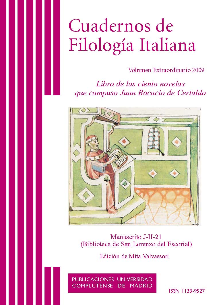 					Ver Núm. Extra (2009): Libro de las ciento novelas que compuso Juan Bocacio de Certaldo
				