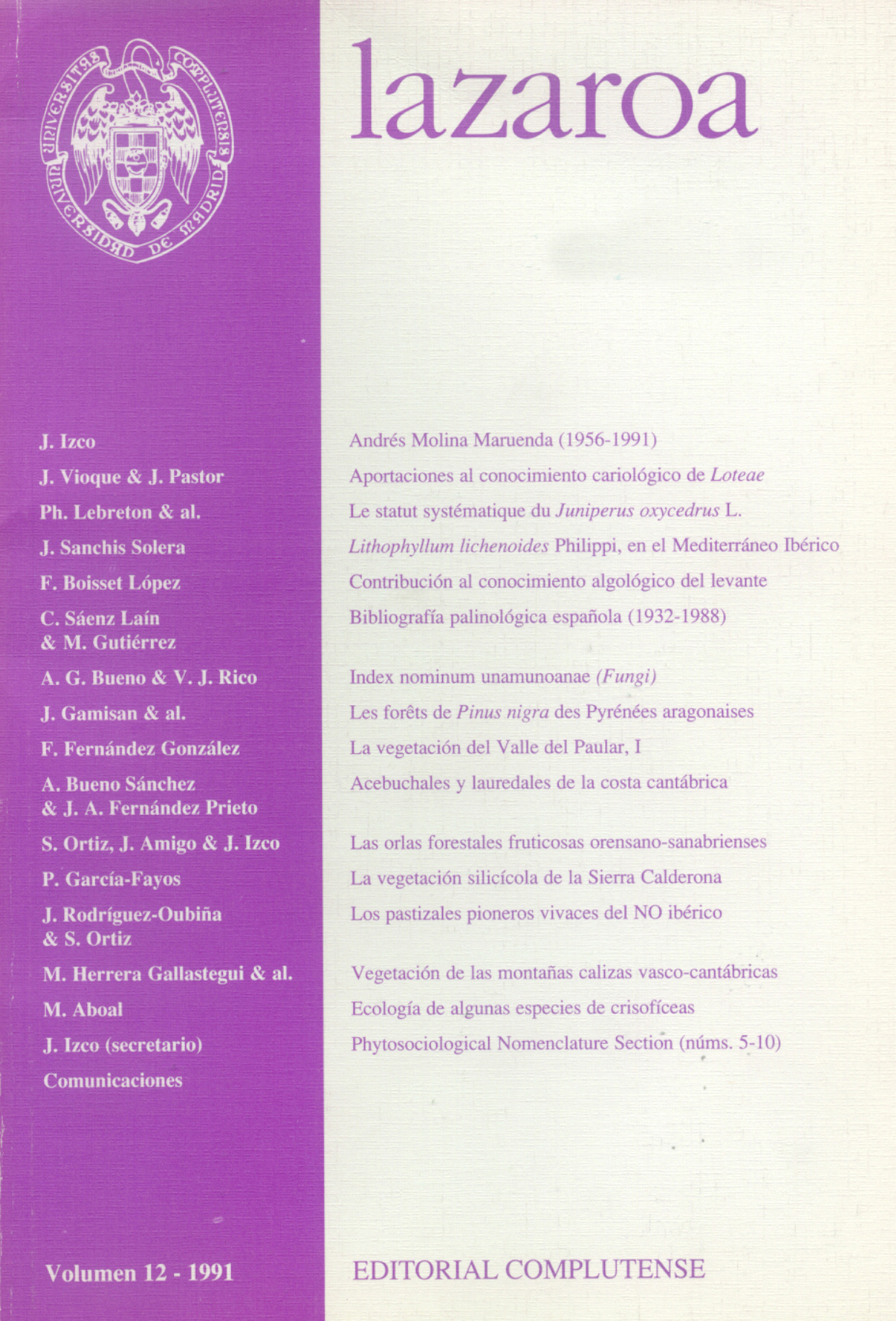 					Ver Vol. 12 (1991)
				