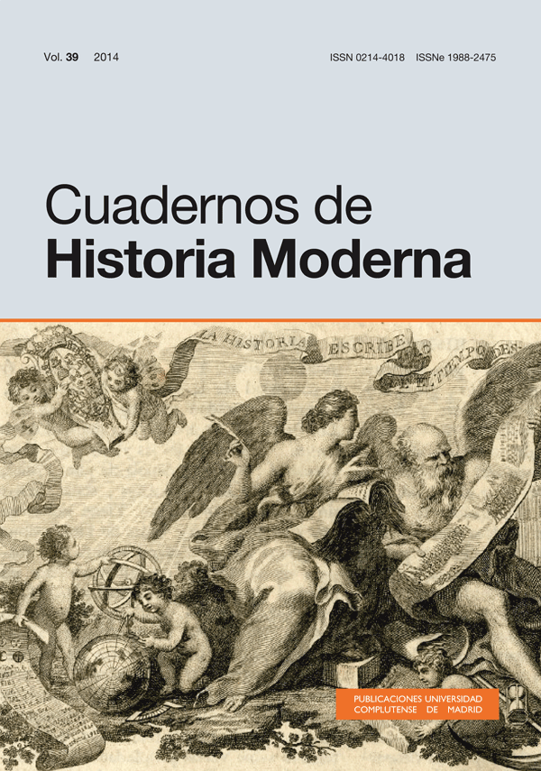 Cubierta Cuadernos de Historia Moderna vol 39 (2014)