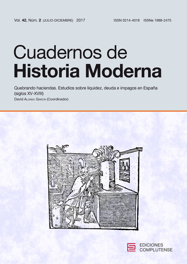 Cubierta de Cuadernos de Historia Moderna Vol. 42, Núm. 2 (2017)