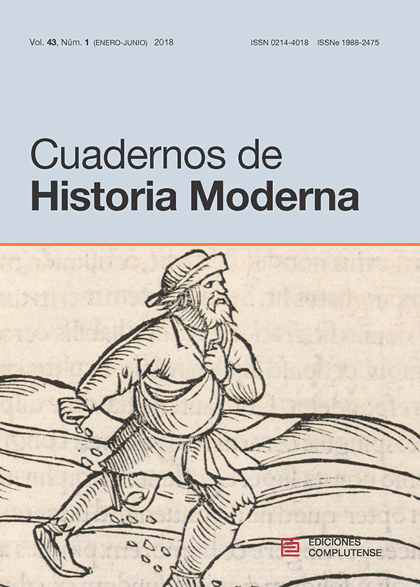 Cubierta Cuadernos de Historia Moderna vol 42, nº1 (2018)