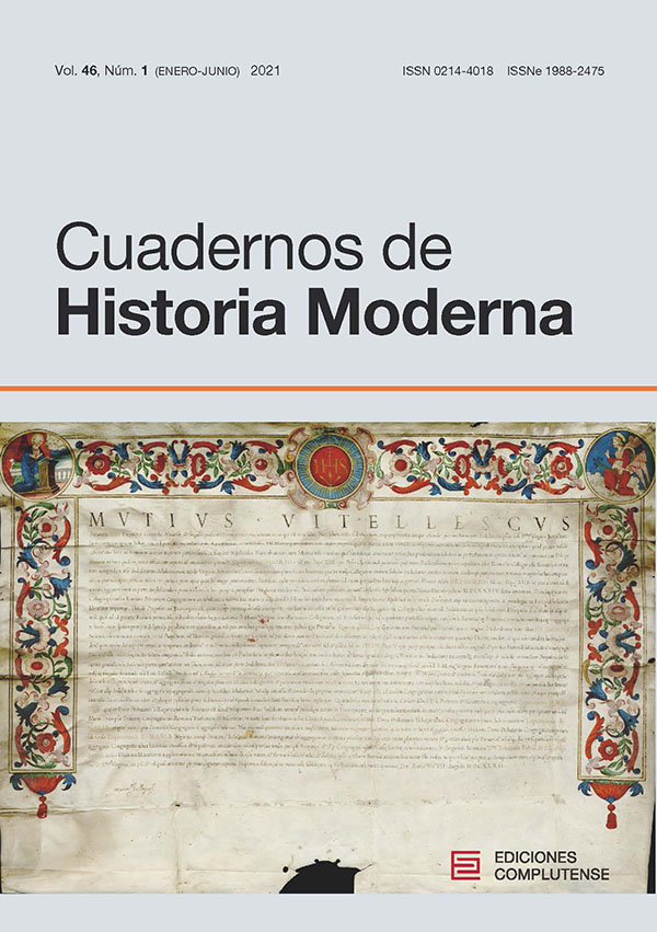 Cubierta Cuadernos de Historia Moderna 46 (1) 2021