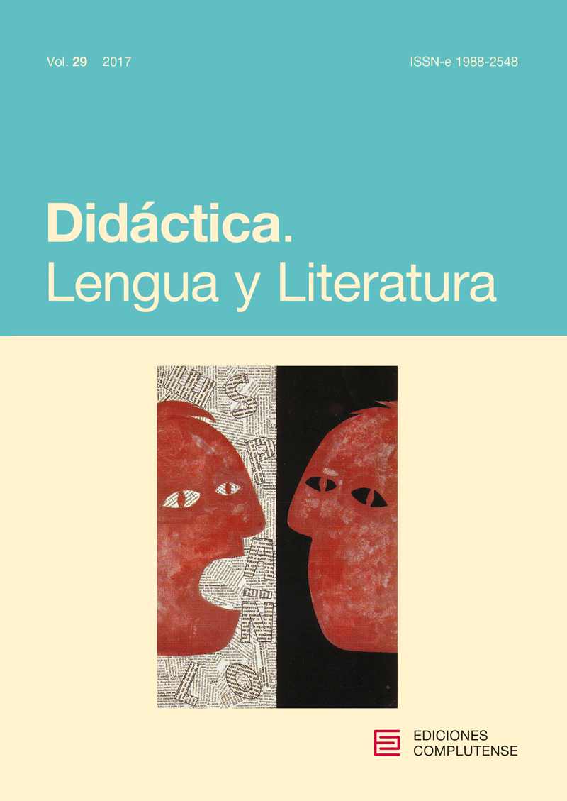 Cubierta de Didáctica. Lengua y Literatura Vol 29 (2017)